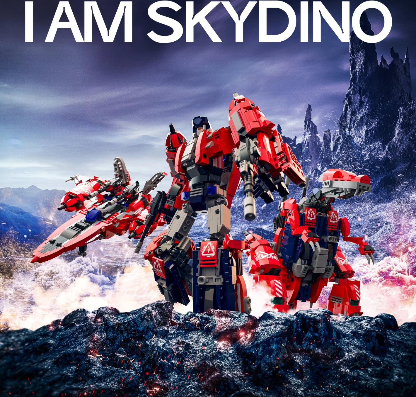 Sillbird SkyDino Transforming Building Set (1128 Pieces)