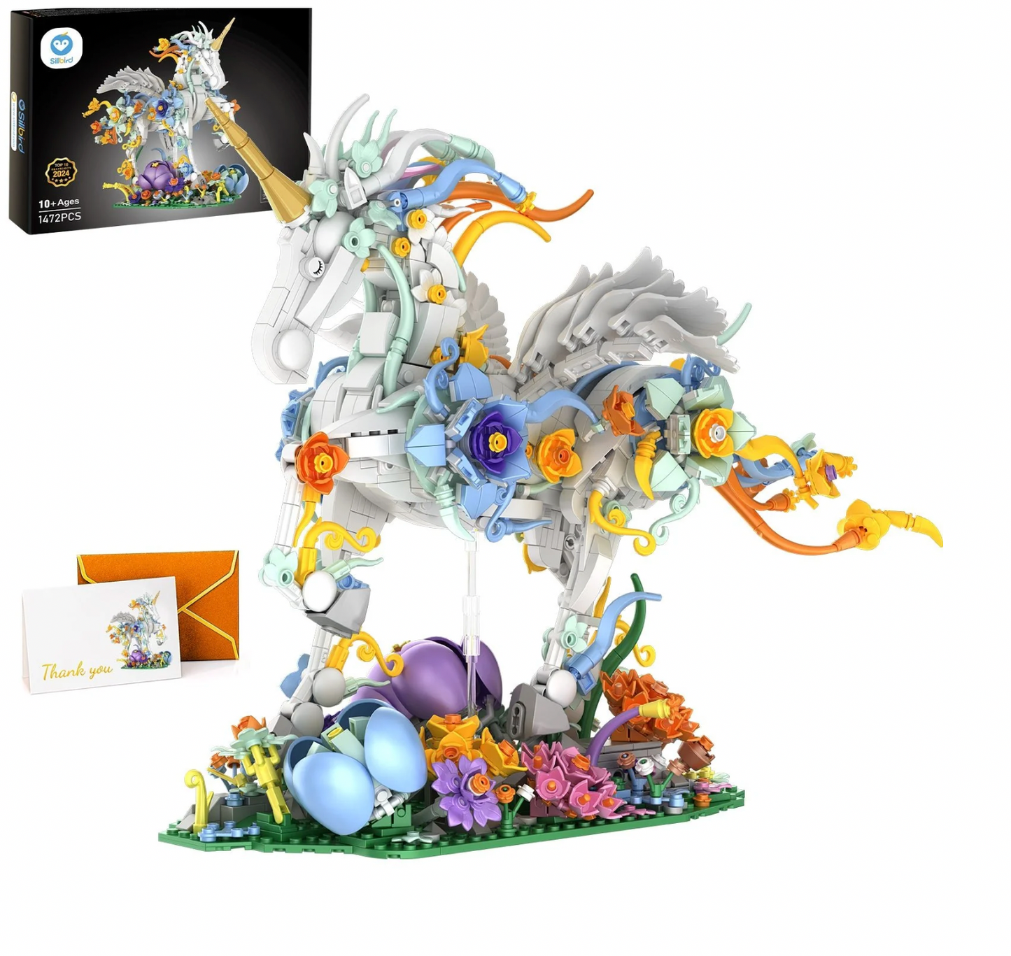 Sillbird Unicorn Building Toy Set (1472 Pieces)