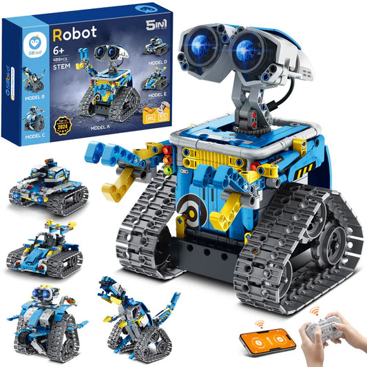 Sillbird 5-in-1 STEM Robot Building Kit - Remote & App Controlled