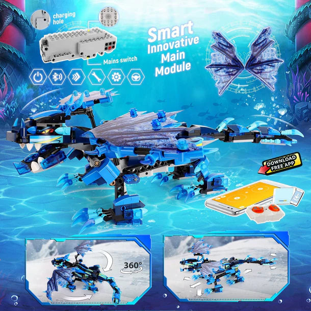 Sillbird Hurricane Dragon Building Kit - Remote & App Controlled STEM Toy